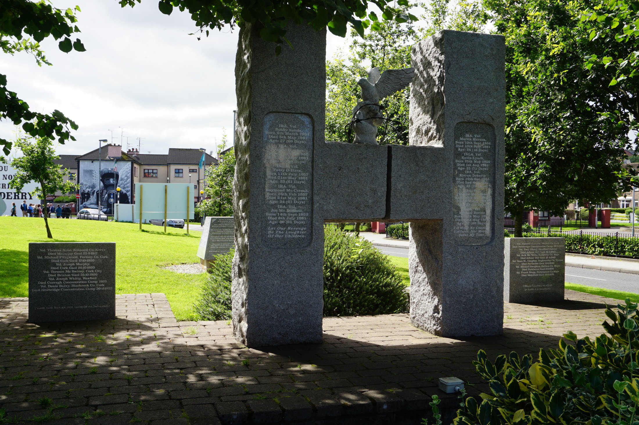 Pamätník hladovkového štrajku republikánskych väzňov v štvrti Bogside v severoírskom Londonderry (Derry)