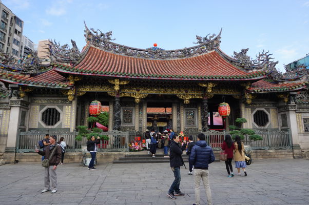 Vnútorná vstupná brána do chrámu Longšan v Tchaj-peji