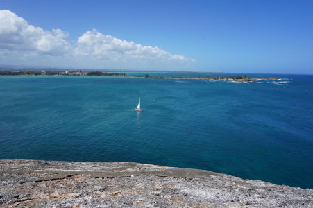 Výhľad na záliv v San Juane z pevnosti El Morro