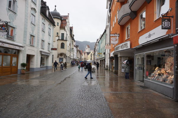 Malebné (i keď trochu upršané) uličky bavorského mestečka Füssen