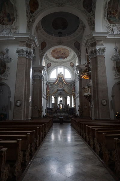 Interiéry Baziliky sv. Magna v meste Füssen