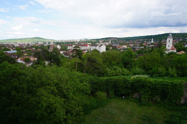 Výhľad z hradieb Korvínovho hradu na Hunedoaru