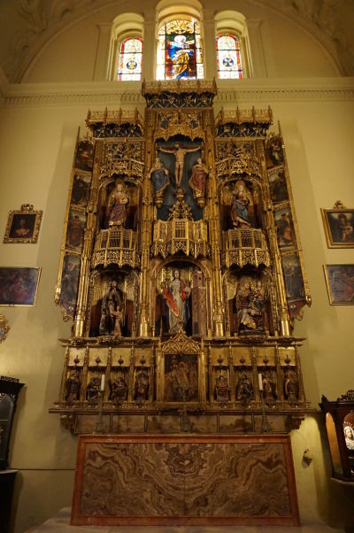 Katedrála v Málage - Kaplnka sv. Barbory a najvzácnejší oltár v celom chráme, majstrovské dielo flámskeho umelca Nicolasa Tillera zo 16. storočia