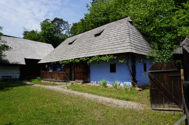 Drevené domčeky v skanzene v Sibiu