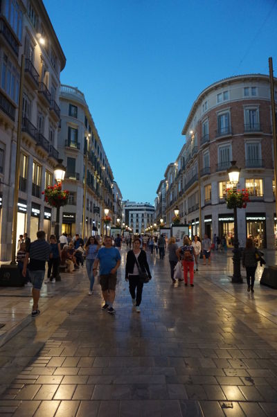 Hlavná pešia zóna Calle Marqués de Larios v Málage