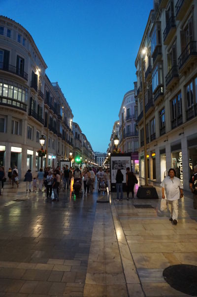 Hlavná pešia zóna Calle Marqués de Larios v Málage