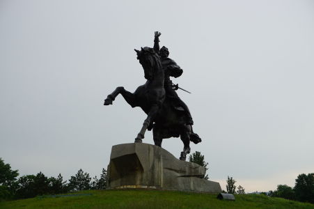 Socha Alexandra Suvorova, ruského národného hrdinu a zakladateľa Tiraspoľa