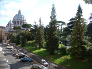 Výhľad z terasy Vatikánskych múzeí