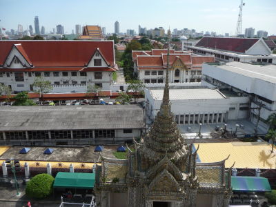 Výhľad z prangu chrámu Wat Arun