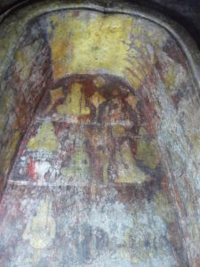 Vnútro veže chrámu Wat Racha Burana - Maľby