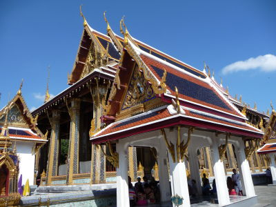 Hlavný chrám (ubosot), kde sa nachádza Smaragdový Budha