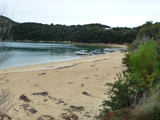 Abel Tasman NP - Pláž v zálive Anchorage