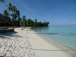 Verejná pláž na Bora Bora