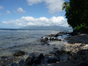 Pohľad na menší ostrov, Tahiti Iti