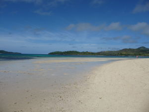 Kokosová pláž na Tavewe