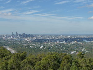 Výhľad z Mt. Coot-Tha na Brisbane