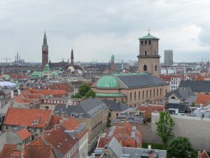 Výhľad z kruhovej veže v Komplexe sv. Trojice - Pohľad na Katedrálu