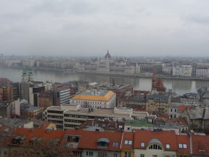 Rybárska bašta - Pohľad na Pešť a parlament