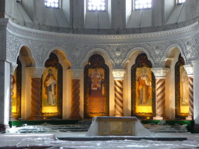 Chrám sv. Sávu - Nedokončený interiér