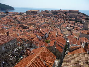 Pohľad na Dubrovník z hradieb mesta