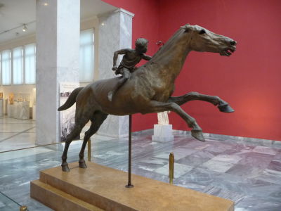 Veľmi vzácna bronzová socha jazdca - Jazdec z Artemisionu - 150-140 pred n. l.