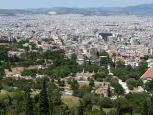 Výhľad na Atény z Akropoly