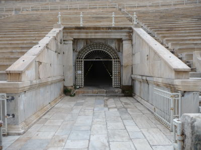 Mramorový štadión Panathinaikó - Vchod do útrob, kde sa nachádza múzeum