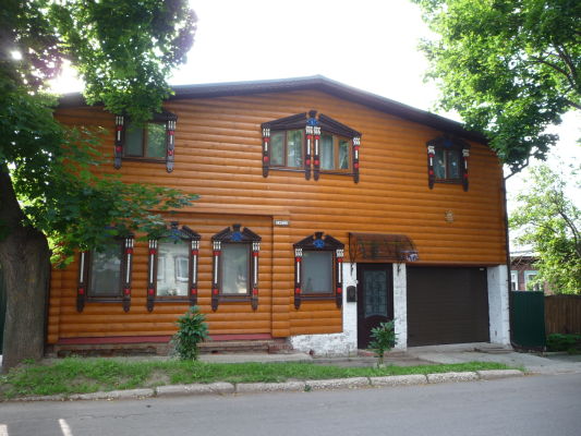 Jedna z drevených stavieb v Suzdali