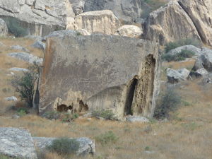 Národný park Gobustan - Petroglyfy znázorňujúce lesnú zver