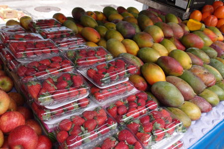 Trh s ovocím a zeleninou v štvrti Bela Vista