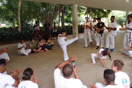 Capoeira v parku Ibirapuera