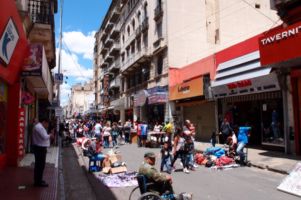 Nákupná ulička San Martín v Córdobe