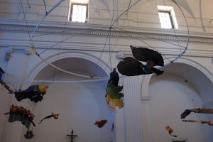 Výstava vtákov v bazilike