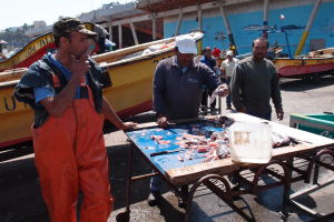 Rybí trh Caleta Portales vo Valparaíse