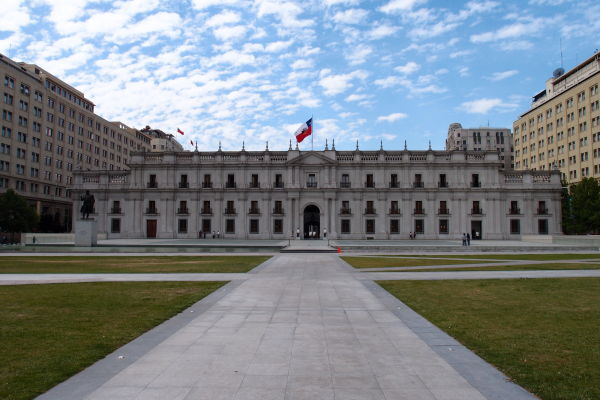 Prezidentský palác La Moneda v Santiagu