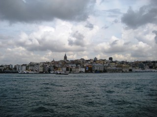 Pohľad na štvrť Galata v Istanbule