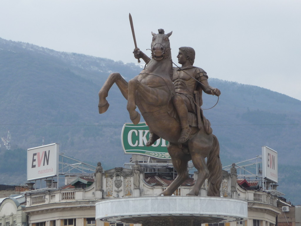 Socha Alexandra Macedónskeho v Skopje