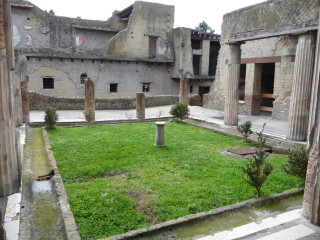 Záhrada vily v Herculaneu