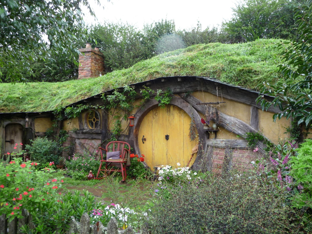 Hobbití domček v Hobbitone (Matamata)