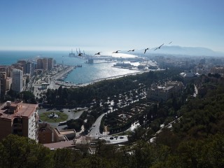 Pohľad na Málagu z pevnosti Gibralfaro