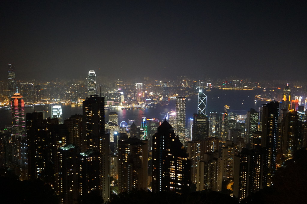 Hong Kong z vrcholu Victoria Peak