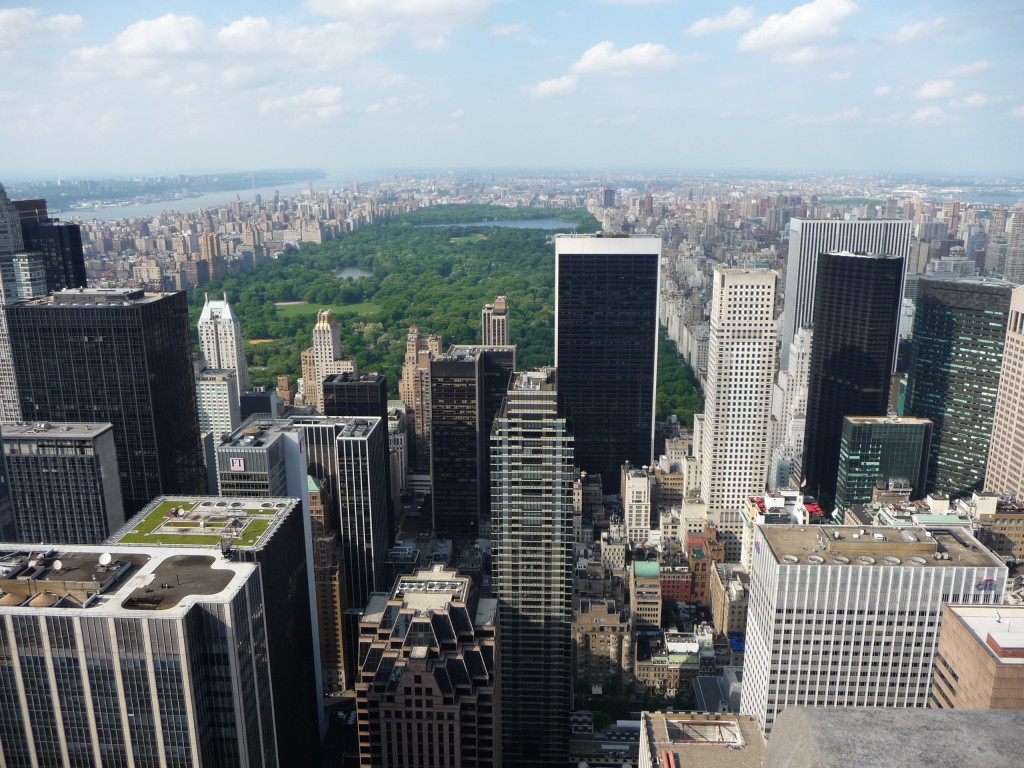 Pohľad na Central Park v New Yorku z Rockefellerovej veže